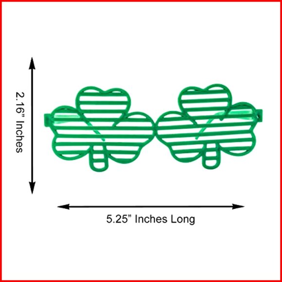 Plastic Shutter Sunglasses St Patricks Day Party Props Novelty Glasses main image 6